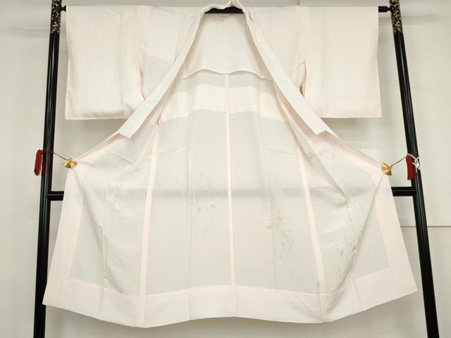 平和屋着物●長襦袢　無双仕立て　手描き　絞り　枝花文　正絹　逸品　未使用　AABJ8621cs
