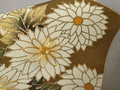 平和屋着物●豪華色留袖　駒刺繍　地紙草花文　暈し染め　金彩　ますいわ屋扱い　正絹　逸品　AABJ8626cs