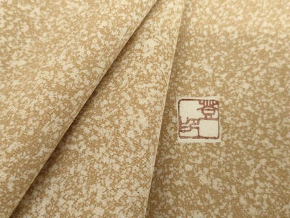 平和屋着物●京友禅 羽田工房　京都府指定無形文化財保持者　羽田登　小紋　霞文　正絹　逸品　AABJ8629cs