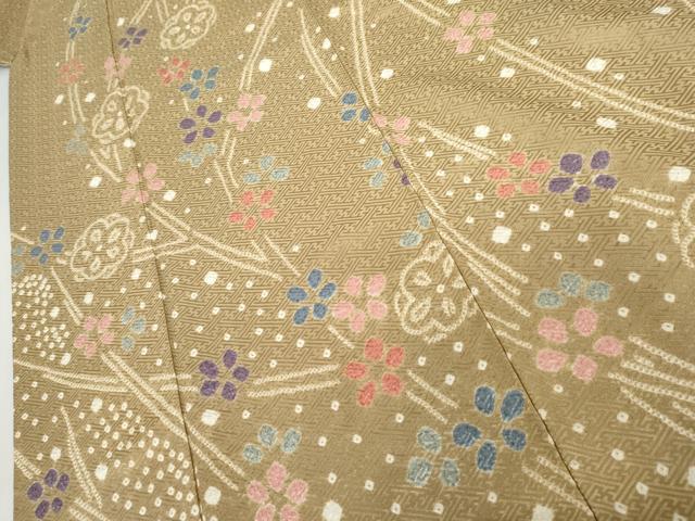 平和屋着物●訪問着　絞り　枝梅　正絹　逸品　AABJ8631cs