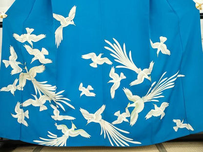 平和屋着物●訪問着　刺繍　鳳凰　金糸　金彩　正絹　逸品　AABJ8634cs