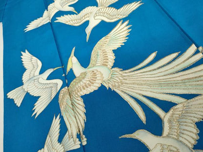 平和屋着物●訪問着　刺繍　鳳凰　金糸　金彩　正絹　逸品　AABJ8634cs
