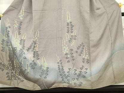 平和屋着物●訪問着　枝花文　暈し染め　金彩　正絹　逸品　AABJ8636cs