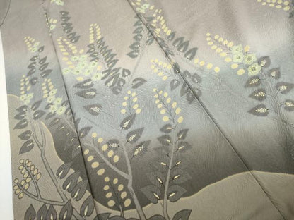 平和屋着物●訪問着　枝花文　暈し染め　金彩　正絹　逸品　AABJ8636cs