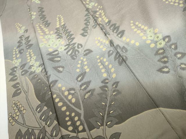 平和屋着物●訪問着　枝花文　暈し染め　金彩　正絹　逸品　AABJ8636cs