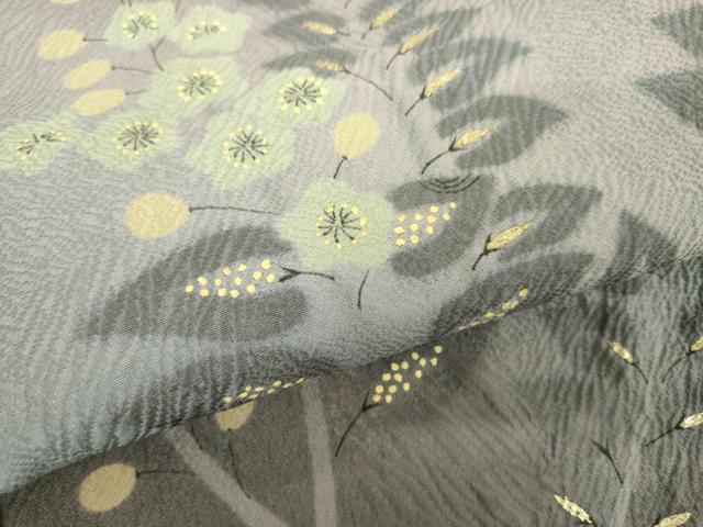 平和屋着物●訪問着　枝花文　暈し染め　金彩　正絹　逸品　AABJ8636cs