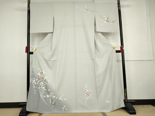 平和屋着物●訪問着　友禅　枝花文　暈し染め　正絹　逸品　未使用　AABJ8640cs