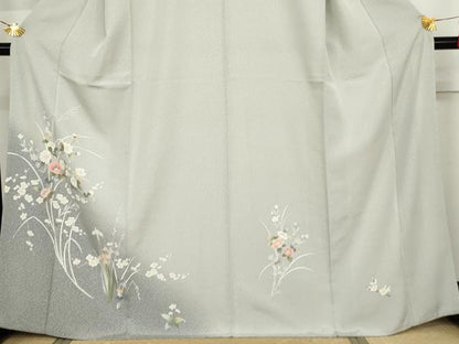 平和屋着物●訪問着　友禅　枝花文　暈し染め　正絹　逸品　未使用　AABJ8640cs