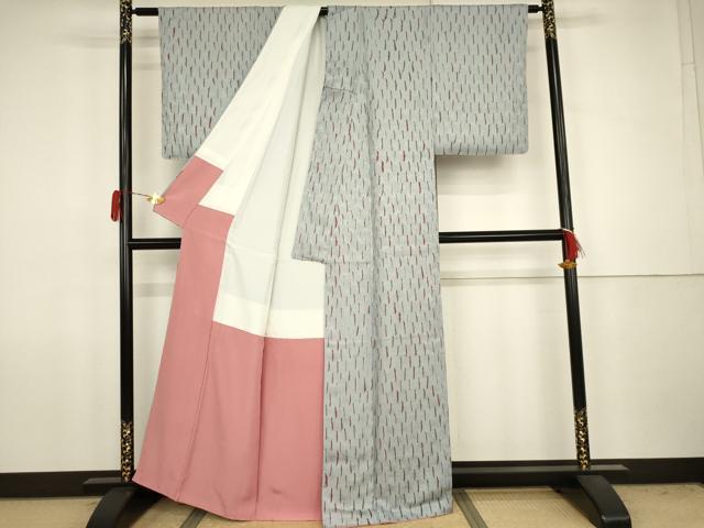 平和屋着物●上質な小紋　竜巻絞り　正絹　逸品　AABJ8642cs