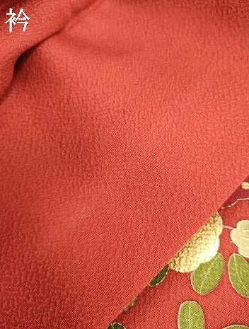 平和屋着物●豪華振袖　駒刺繍　花筏舞蝶文　暈し染め　金彩　正絹　逸品　AABJ8646cs