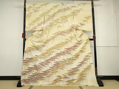 平和屋着物●訪問着　友禅　作家物　英世　枝松文　暈し染め　仮絵羽　正絹　逸品　未使用　AABJ8650cs