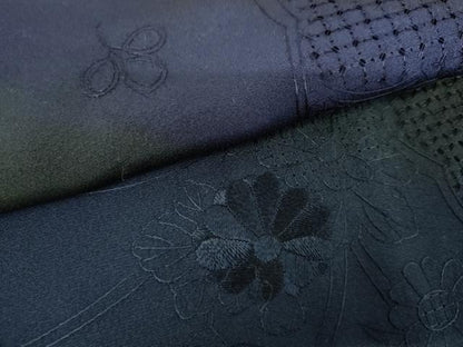 平和屋着物●中国三大刺繍　汕頭刺繍　スワトウ刺繍　訪問着　総刺繍　雪輪草花文　暈し染め　正絹　逸品　未使用　AABJ8652cs