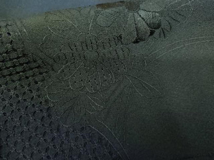 平和屋着物●中国三大刺繍　汕頭刺繍　スワトウ刺繍　訪問着　総刺繍　雪輪草花文　暈し染め　正絹　逸品　未使用　AABJ8652cs
