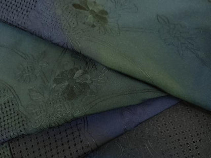 平和屋着物●中国三大刺繍　汕頭刺繍　スワトウ刺繍　訪問着　総刺繍　雪輪草花文　暈し染め　正絹　逸品　未使用　AABJ8652cs