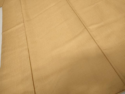 平和屋着物●上質な色無地　霞地紋　玉蜀黍色　正絹　逸品　AABJ8653cs