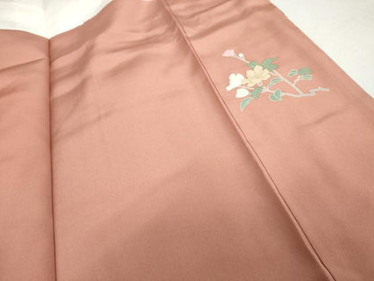 平和屋着物●訪問着　友禅　駒刺繍　雪輪枝花文　暈し染め　金彩　正絹　逸品　AABJ8654cs