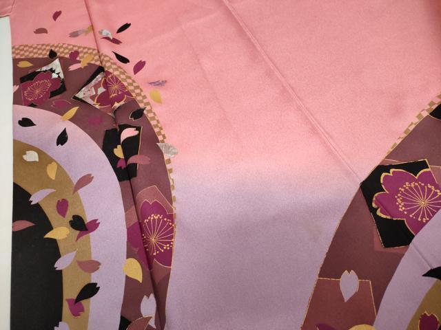 平和屋着物●豪華振袖　ホログラム　色紙舞桜　金彩　正絹　逸品　AABJ8669cs