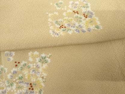 平和屋着物●上質な小紋　葡萄文　金彩　正絹　逸品　AABJ8672cs