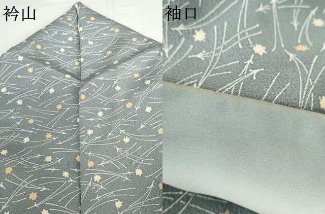 平和屋着物●上質な小紋　敷松葉　正絹　逸品　AABJ8674cs