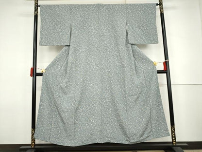 平和屋着物●上質な小紋　敷松葉　正絹　逸品　AABJ8674cs
