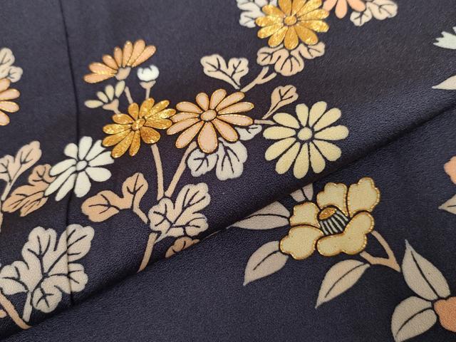 平和屋着物●創業460年・千總　訪問着　駒刺繍　枝花文　正絹　逸品　AABJ8679cs