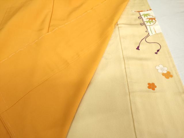平和屋着物●銀座　志ま亀　色留袖　几帳草花文　金彩　正絹　逸品　AABJ8683cs