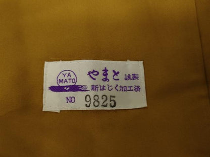 平和屋着物●上質な紬　竜巻絞り　縞　やまと誂製　正絹　逸品　未使用　AABJ8685cs