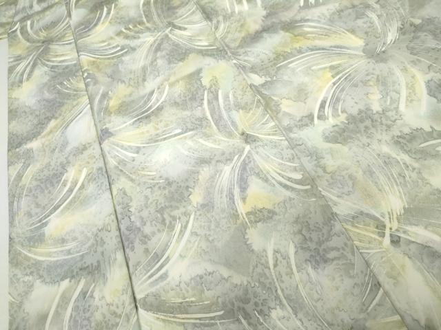 平和屋着物●上質な小紋　ろうけつ染　舞花文　暈し染め　正絹　逸品　AABJ8687cs