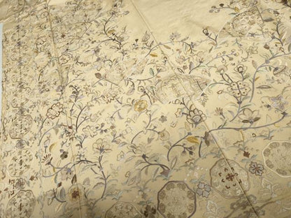 平和屋着物●中国三大刺繍　汕頭刺繍　スワトウ刺繍　総刺繍　色留袖　地紙更紗花唐草文　金糸　ますいわ屋扱い　正絹　逸品　AABJ8690cs
