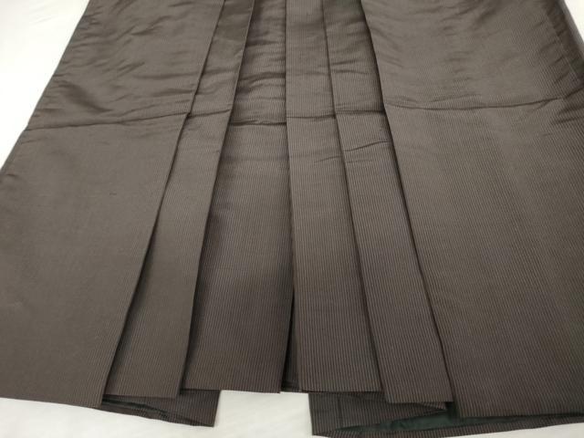 平和屋着物●男性　馬乗り袴　縞　正絹　逸品　AABJ8695cs