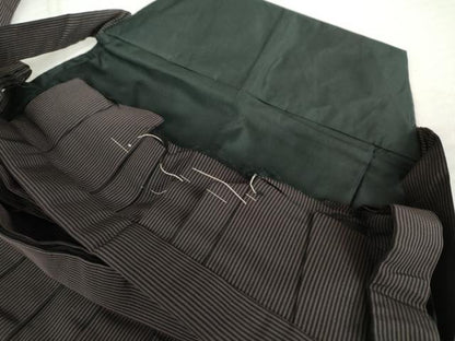 平和屋着物●男性　馬乗り袴　縞　正絹　逸品　AABJ8695cs