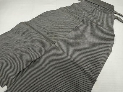 平和屋着物●男性　馬乗り袴　縞　正絹　逸品　AABJ8697cs