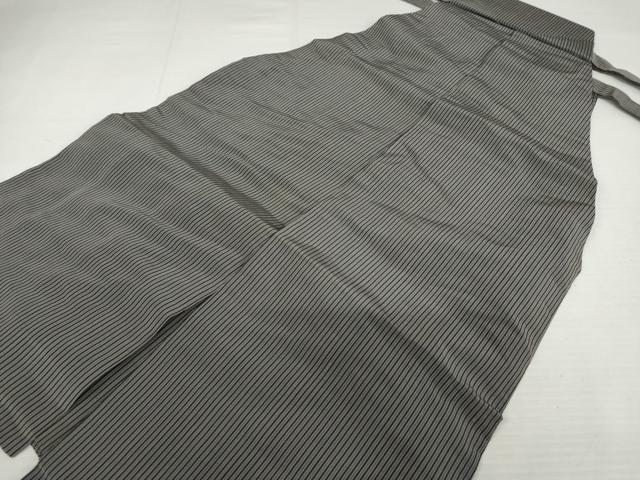 平和屋着物●男性　馬乗り袴　縞　正絹　逸品　AABJ8697cs