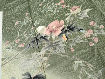 平和屋着物●訪問着　友禅　枝花文　暈し染め　正絹　逸品　AABJ8701cs