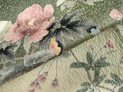 平和屋着物●訪問着　友禅　枝花文　暈し染め　正絹　逸品　AABJ8701cs
