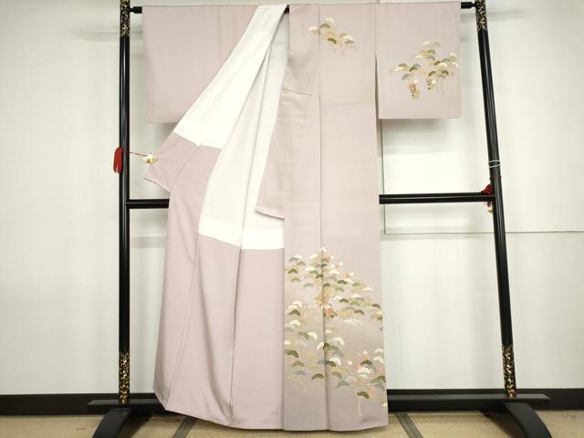 平和屋着物●訪問着　浜松風景文　暈し染め　金彩　正絹　逸品　AABJ8709cs