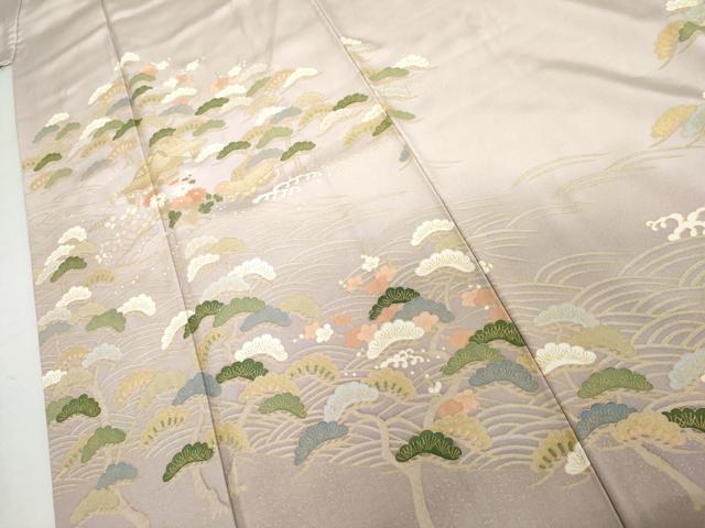 平和屋着物●訪問着　浜松風景文　暈し染め　金彩　正絹　逸品　AABJ8709cs
