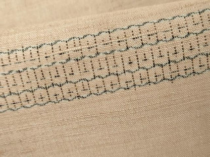 平和屋着物●上質な紬　80亀甲　横段文　正絹　逸品　AABJ8714cs