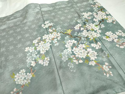 平和屋着物●訪問着　作家物　手描き　桜　暈し染め　正絹　逸品　AABJ8715cs