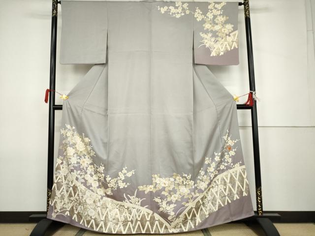 平和屋着物●金彩友禅作家　金彩の魔術師　堀省平　金煌織　訪問着　正絹　逸品　AABJ8718cs