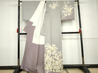 平和屋着物●金彩友禅作家　金彩の魔術師　堀省平　金煌織　訪問着　正絹　逸品　AABJ8718cs
