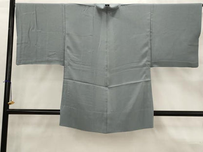 平和屋着物▽男性　羽織　スリーシーズン　春夏秋　塵除け　鉛色　正絹　逸品　AABJ8721st