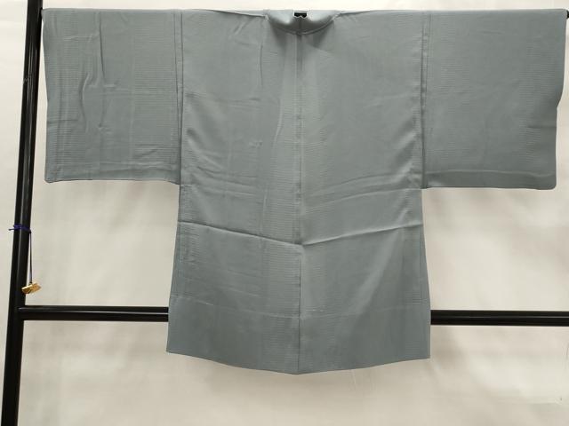 平和屋着物▽男性　羽織　スリーシーズン　春夏秋　塵除け　鉛色　正絹　逸品　AABJ8721st