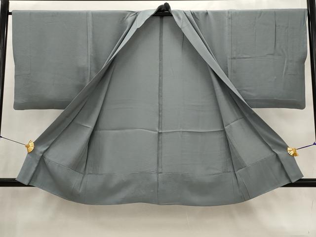 平和屋着物▽男性　羽織　スリーシーズン　春夏秋　塵除け　鉛色　正絹　逸品　AABJ8721st
