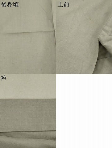 平和屋着物▽男性　結城紬　単衣　色無地　蕎麦切色　正絹　逸品　AABJ8738st