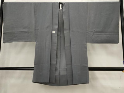 平和屋着物▽男性　羽織　スリーシーズン　春夏秋　塵除け　薄鼠色　高島屋扱い　正絹　逸品　AABJ8740st