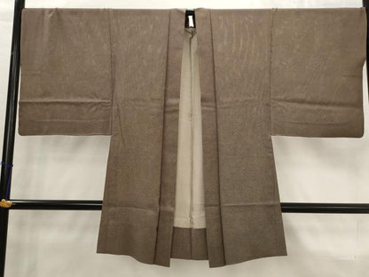 平和屋着物▽男性　羽織　スリーシーズン　春夏秋　塵除け　鮫小紋柄　正絹　逸品　AABJ8743st
