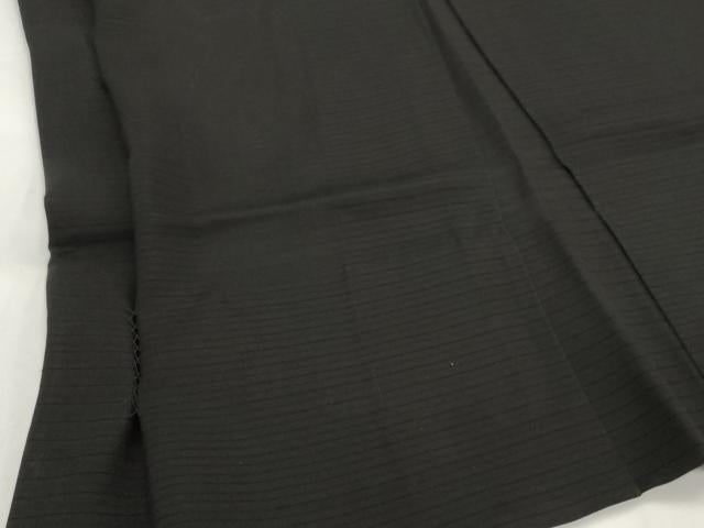 平和屋着物▽男性　黒紋付　羽織　スリーシーズン　春夏秋　塵除け　正絹　逸品　AABJ8744st
