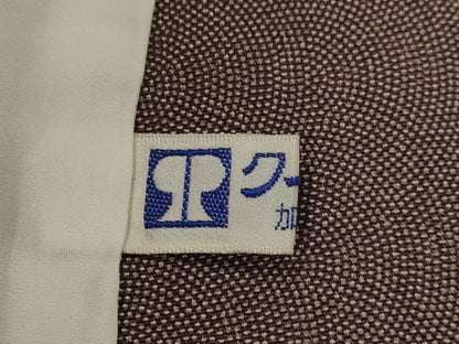 平和屋着物▽江戸小紋　単衣　万筋　白色×老竹色　正絹　逸品　AABJ8747st