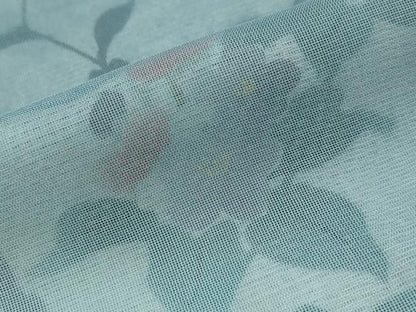 平和屋着物▽訪問着　無双　紗袷　紗×絽　手描き　枝花文　暈し染め　金彩　正絹　逸品　AABJ8750st